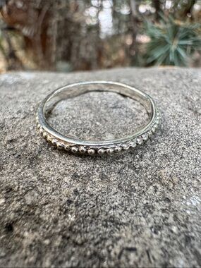 Sundance Silver Beaded Stack ring